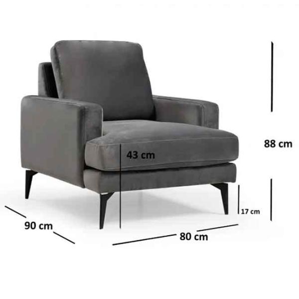 Fotoliu Trendy Papira Black Gray photo 3