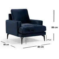 Fotoliu Trendy Papira Black Blue photo 2