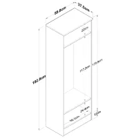 Dulap pentru antreu Trendy Sala Stand P6 - M14 PAL melaminat / White photo 8