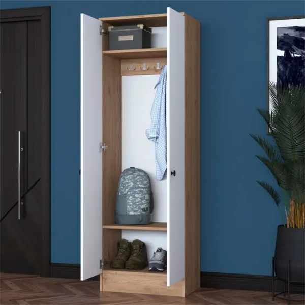 Шкаф для прихожей Trendy Sala Stand P6 - M14 ДСП меламин / White photo 4