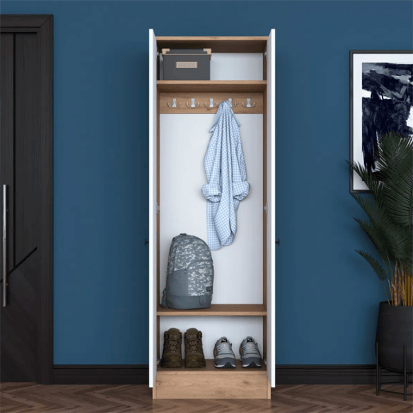 Шкаф для прихожей Trendy Sala Stand P6 - M14 ДСП меламин / White photo 9