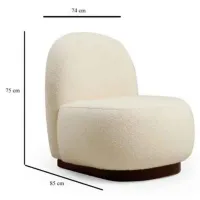 Fotoliu Trendy Tina Bouclet Brown White photo 4