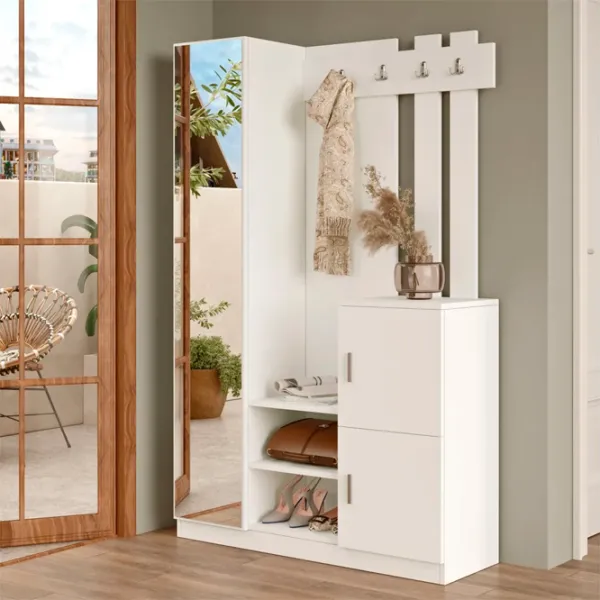 Dulap pentru antreu Trendy Sala Stand DD7 PAL / White photo 4