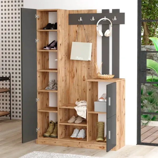 Шкаф для прихожей Trendy Sala Stand DD7 ДСП / Антрацит photo 4