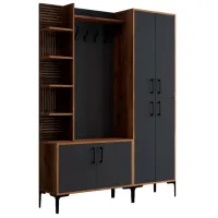 Шкаф для прихожей Trendy Sala Stand Viyana DA ДСП / Антрацит