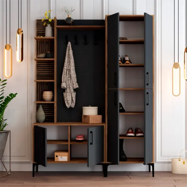 Шкаф для прихожей Trendy Sala Stand Viyana DA ДСП / Антрацит photo 4