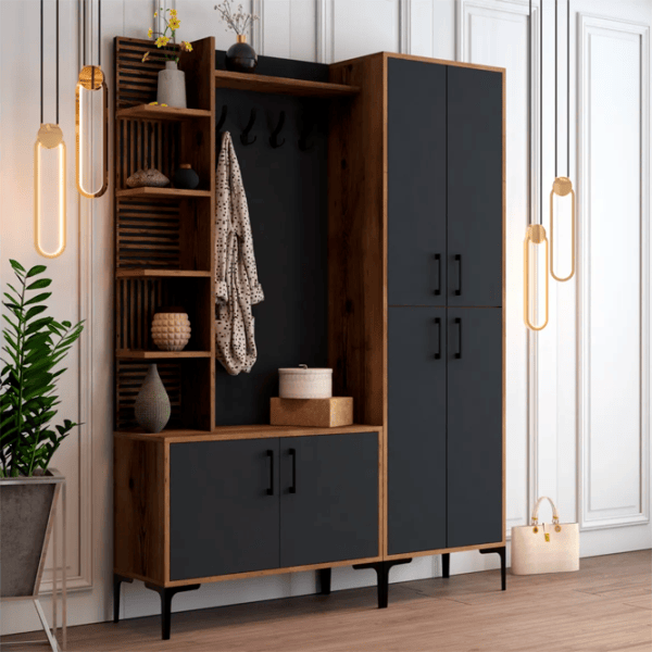 Шкаф для прихожей Trendy Sala Stand Viyana DA ДСП / Антрацит photo 5