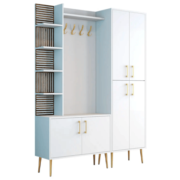 Шкаф для прихожей Trendy Sala Stand Viyana DA ДСП / White Gold photo 1