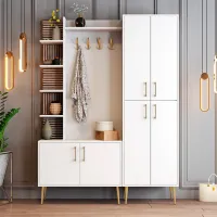 Dulap pentru antreu Trendy Sala Stand Viyana DA PAL / White Gold photo 2