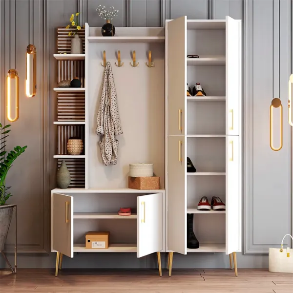 Шкаф для прихожей Trendy Sala Stand Viyana DA ДСП / White Gold photo 3