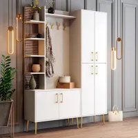 Dulap pentru antreu Trendy Sala Stand Viyana DA PAL / White Gold photo 4