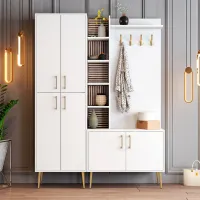 Dulap pentru antreu Trendy Sala Stand Viyana DA PAL / White Gold photo 6