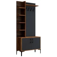 Шкаф для прихожей Trendy Sala Stand Viyana D ДСП / Антрацит