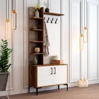 Dulap pentru antreu Trendy Sala Stand Viyana D PAL / White photo 3
