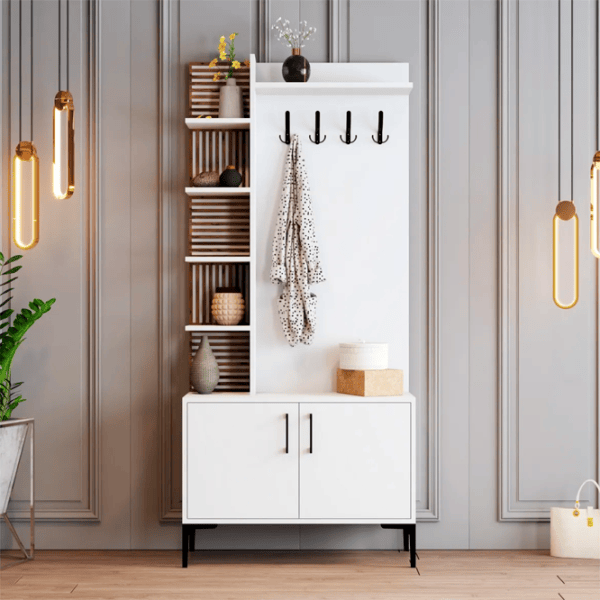 Dulap pentru antreu Trendy Sala Stand Viyana D PAL / White photo 2