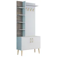 Dulap pentru antreu Trendy Sala Stand Viyana D PAL / White Gold
