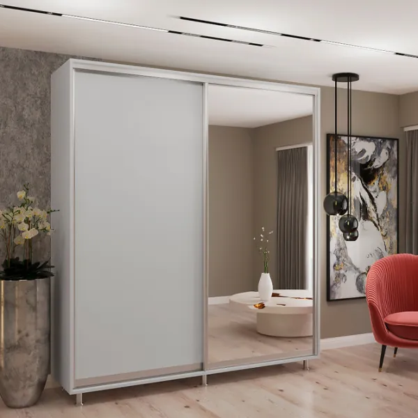 Шкаф My-Style Cupe 130 x 60см x 220 / ЛДСП / Пепельный photo 2