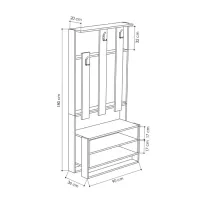 Dulap pentru antreu Trendy Sala Stand Chester PAL / Antracit photo 2