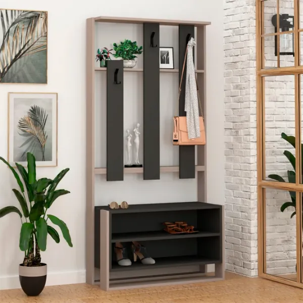 Шкаф для прихожей Trendy Sala Stand Chester ДСП / Антрацит photo 3
