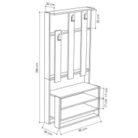 Dulap pentru antreu Trendy Sala Stand Chester PAL / Oak photo 2