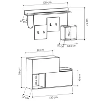 Set pentru antreu Trendy Sala Stand Holdon PAL / Oak photo 6