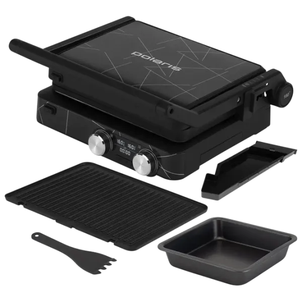 Grill electric Polaris PGP 2502 Contact, Barbecue / 2000 W / Black photo 8