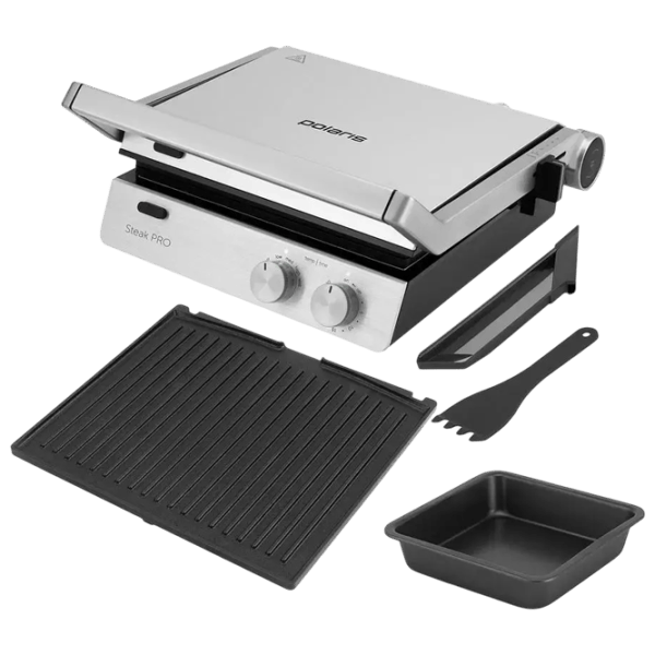 Grill electric Polaris PGP 2803 Contact / 2000 W / Black Inox photo 6