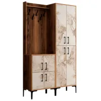Dulap pentru antreu Trendy Sala Stand Berlin BA PAL / White marble