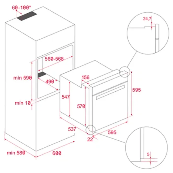 Cuptor încorporabil Teka HSB 6460 SS 3215 W/ Inox photo 10