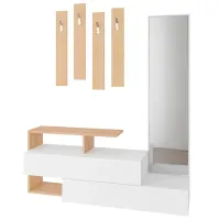 Dulap pentru antreu Trendy Sala Stand Ramda PAL / White