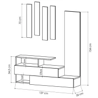 Dulap pentru antreu Trendy Sala Stand Ramda PAL / White photo 6