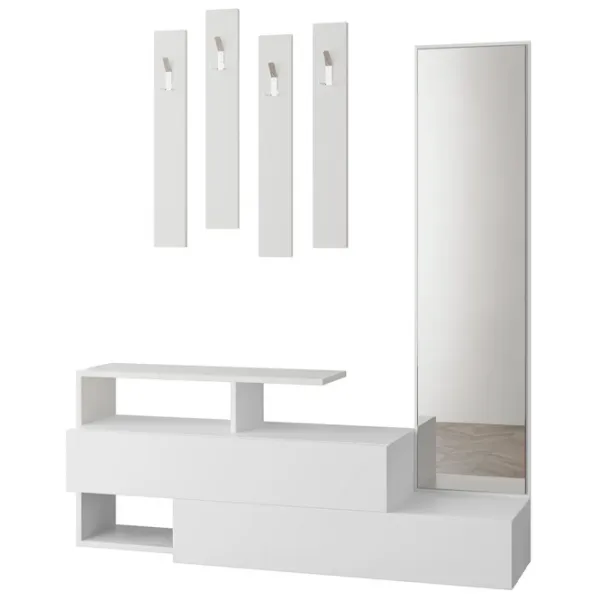Шкаф для прихожей Trendy Sala Stand Ramda ДСП / White photo 1