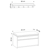 Dulap pentru antreu Trendy Sala Stand Boby PAL / Oak photo 6