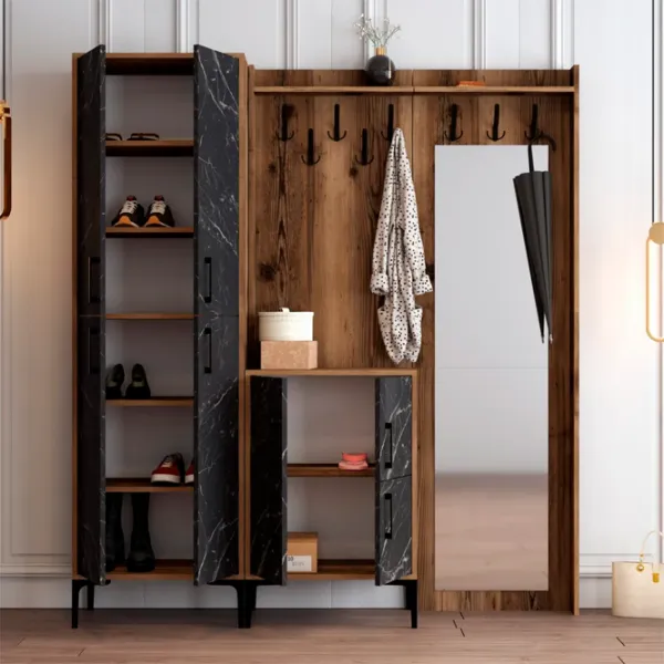 Dulap pentru antreu Trendy Sala Stand Berlin ABC PAL / Black Marble photo 4