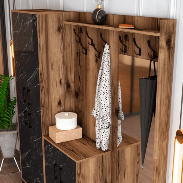 Dulap pentru antreu Trendy Sala Stand Berlin ABC PAL / Black Marble photo 5