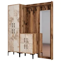 Dulap pentru antreu Trendy Sala Stand Berlin ABC PAL / White marble