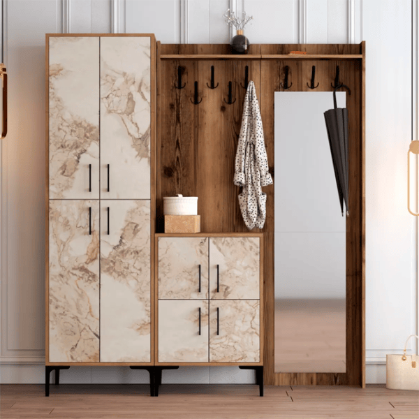 Dulap pentru antreu Trendy Sala Stand Berlin ABC PAL / White marble photo 2