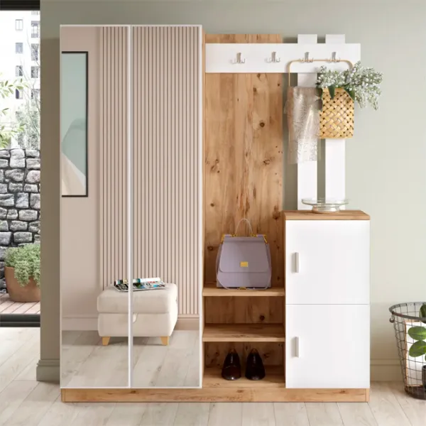 Dulap pentru antreu Trendy Sala Stand DD8 PAL / White photo 2