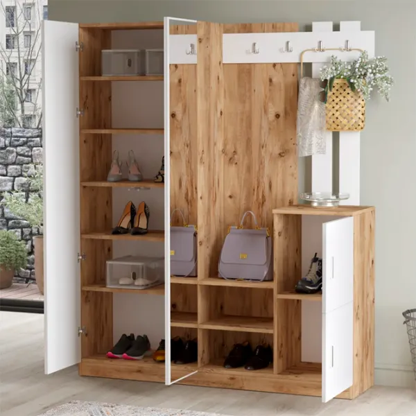 Dulap pentru antreu Trendy Sala Stand DD8 PAL / White photo 5