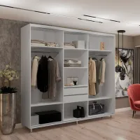 Шкаф My-Style Cupe 250 x 60см x 210 / ЛДСП / Пепельный photo 3