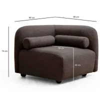 Fotoliu Trendy Victoria Brown Dark Gray photo 4