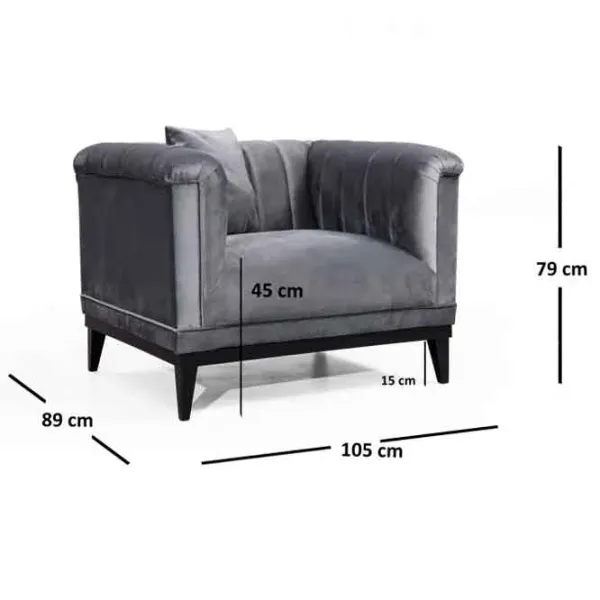 Fotoliu Trendy La moda Black Gray photo 4