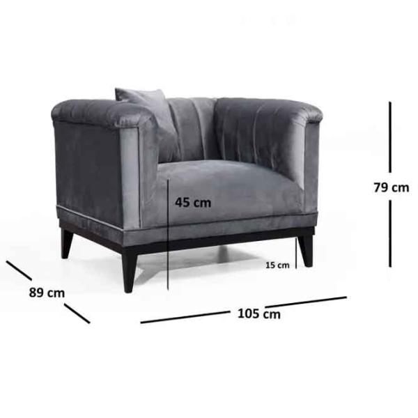 Fotoliu Trendy La moda Black Gray photo 4