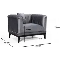 Fotoliu Trendy La moda Black Gray photo 4