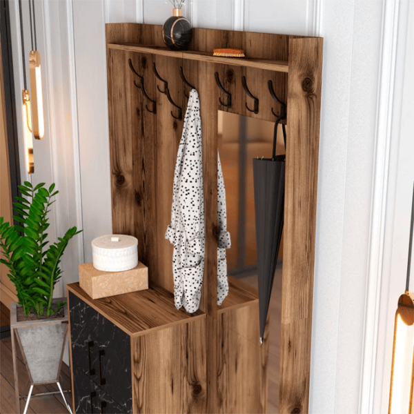 Dulap pentru antreu Trendy Sala Stand Berlin BC PAL / Black Marble photo 5