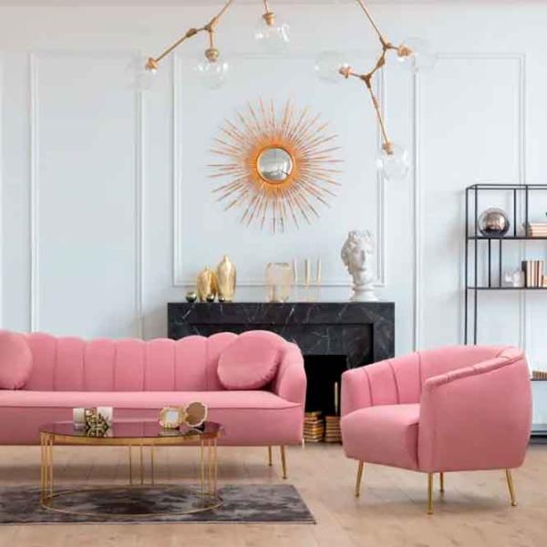 Кресло Trendy Istiridye Золотой Розовый photo 4