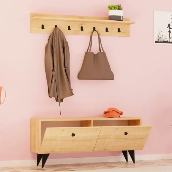 Dulap pentru antreu Trendy Sala Stand Rupa PAL / Oak photo 5