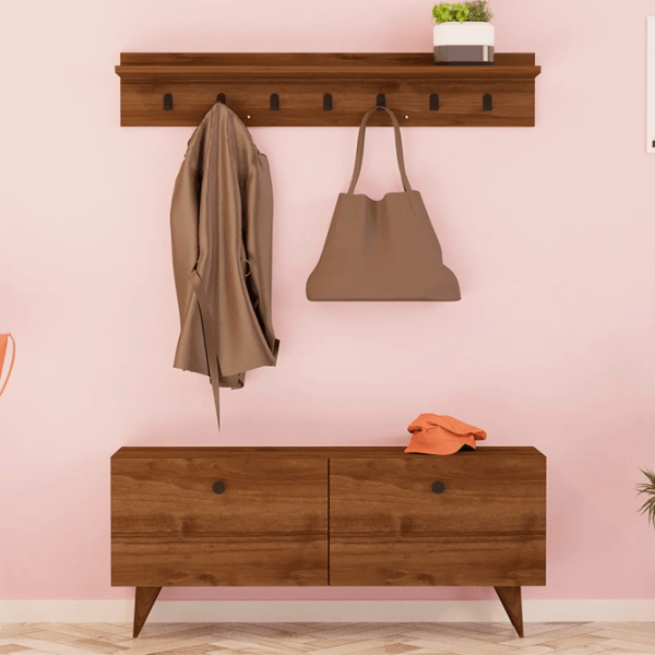 Dulap pentru antreu Trendy Sala Stand Rupa PAL / Nuc photo 4
