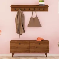 Dulap pentru antreu Trendy Sala Stand Rupa PAL / Nuc photo 4