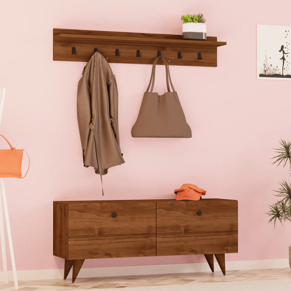 Dulap pentru antreu Trendy Sala Stand Rupa PAL / Nuc photo 5